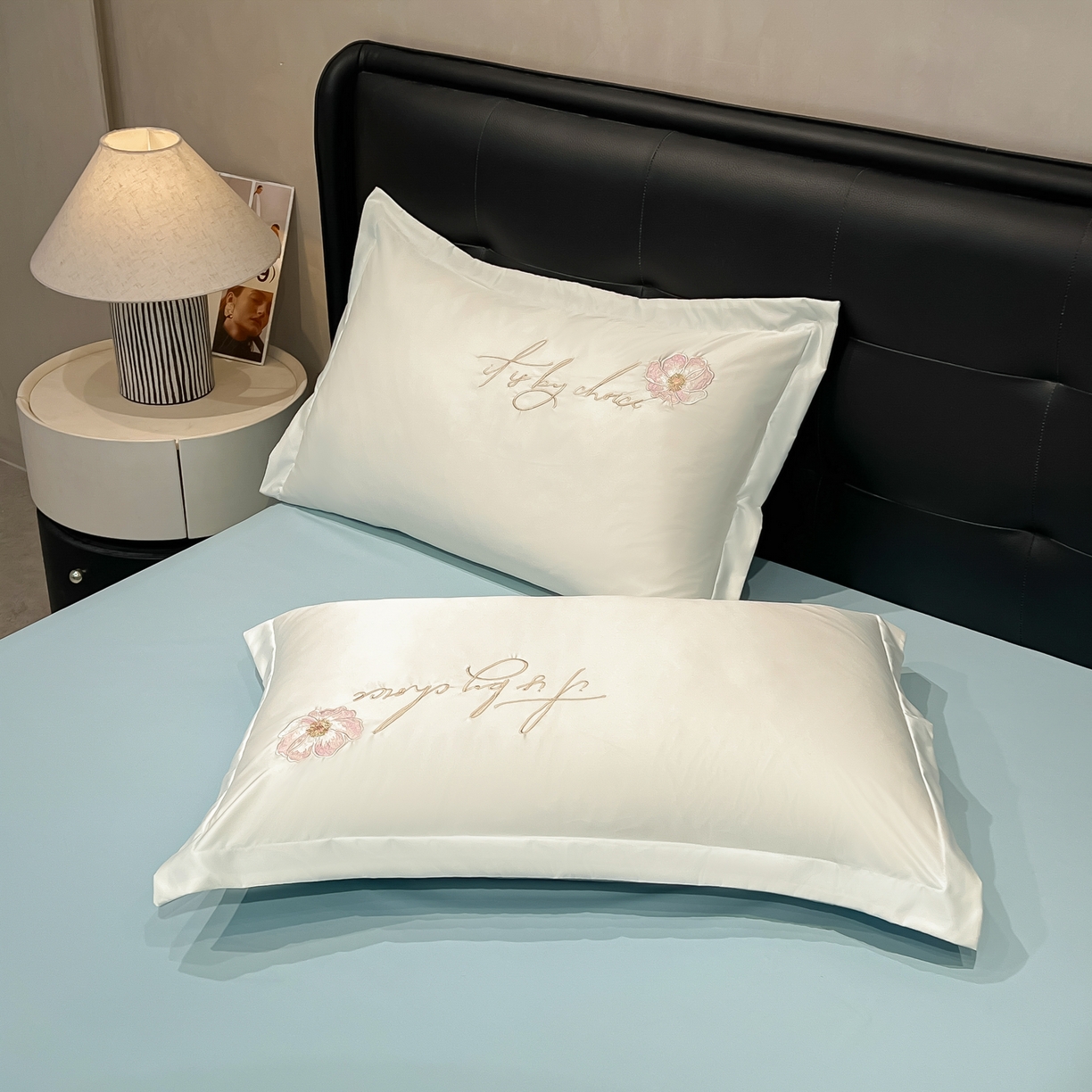 91家纺网 家纺一手货源 找家纺 （总）色鬼布艺高端家居主号 2026新款水洗冰丝刺绣四件套花颜系列