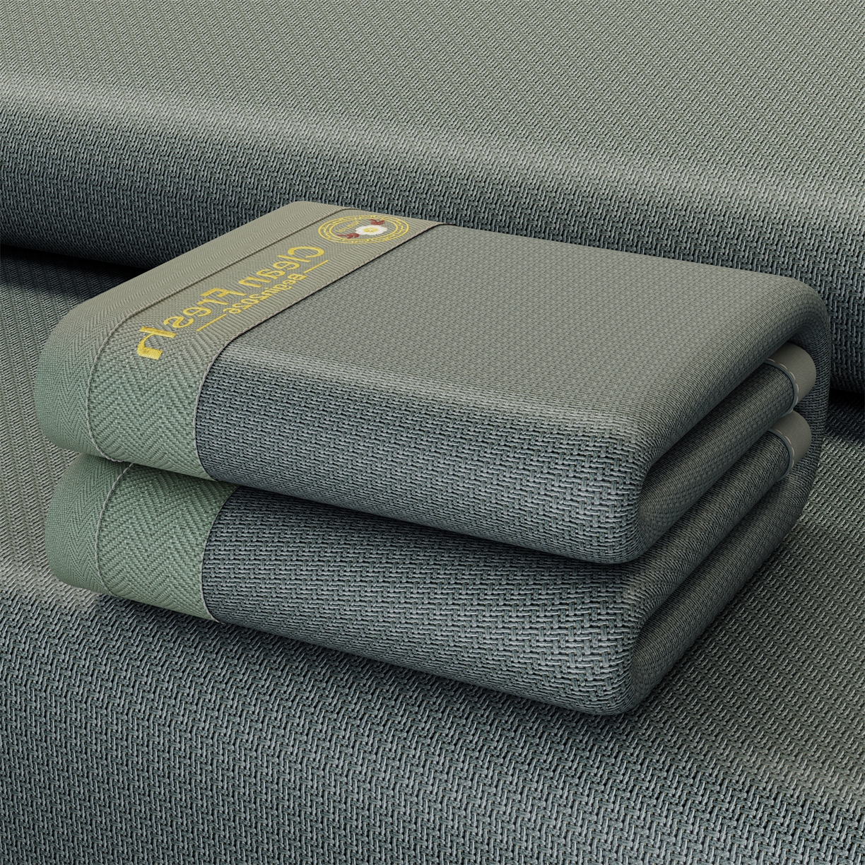 91家纺网 家纺一手货源 找家纺 怡源梦 2026新款古藤席刺绣双面系列 古藤席-绿色