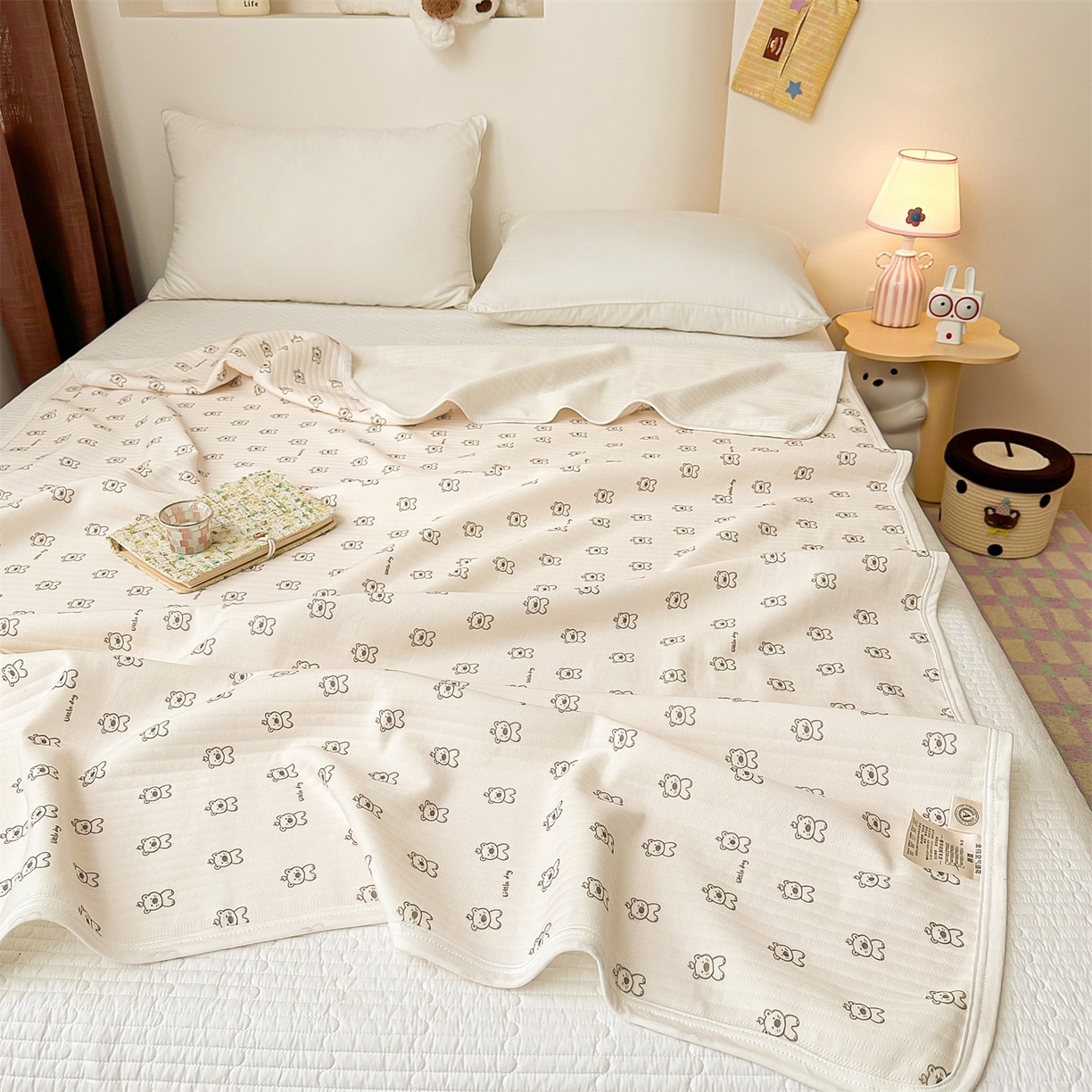 91家纺网 家纺一手货源 找家纺 布凡家居 2026款A类全棉纯棉空气印花夏被盖毯幼儿园午睡盖毯 儿童盖毯-卡皮巴拉