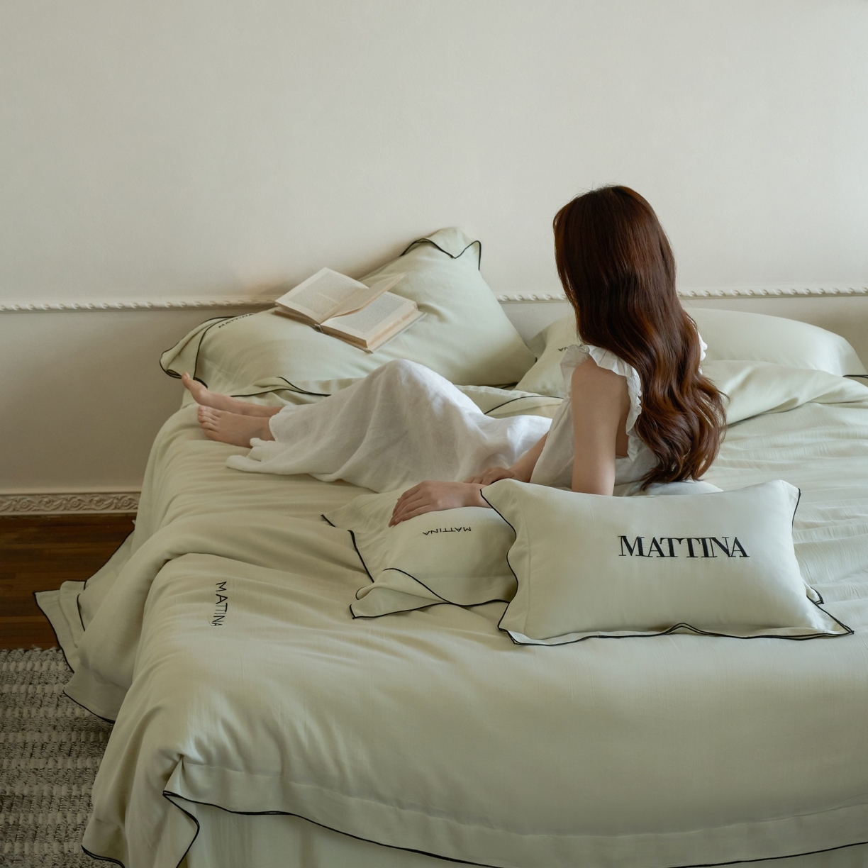 91家纺网 家纺一手货源 找家纺 （总）安莱生活 2026新款天丝砂洗母婴级A类（含报告）轻氧天丝叙“奶芙”刺绣四件套 奶芙系列