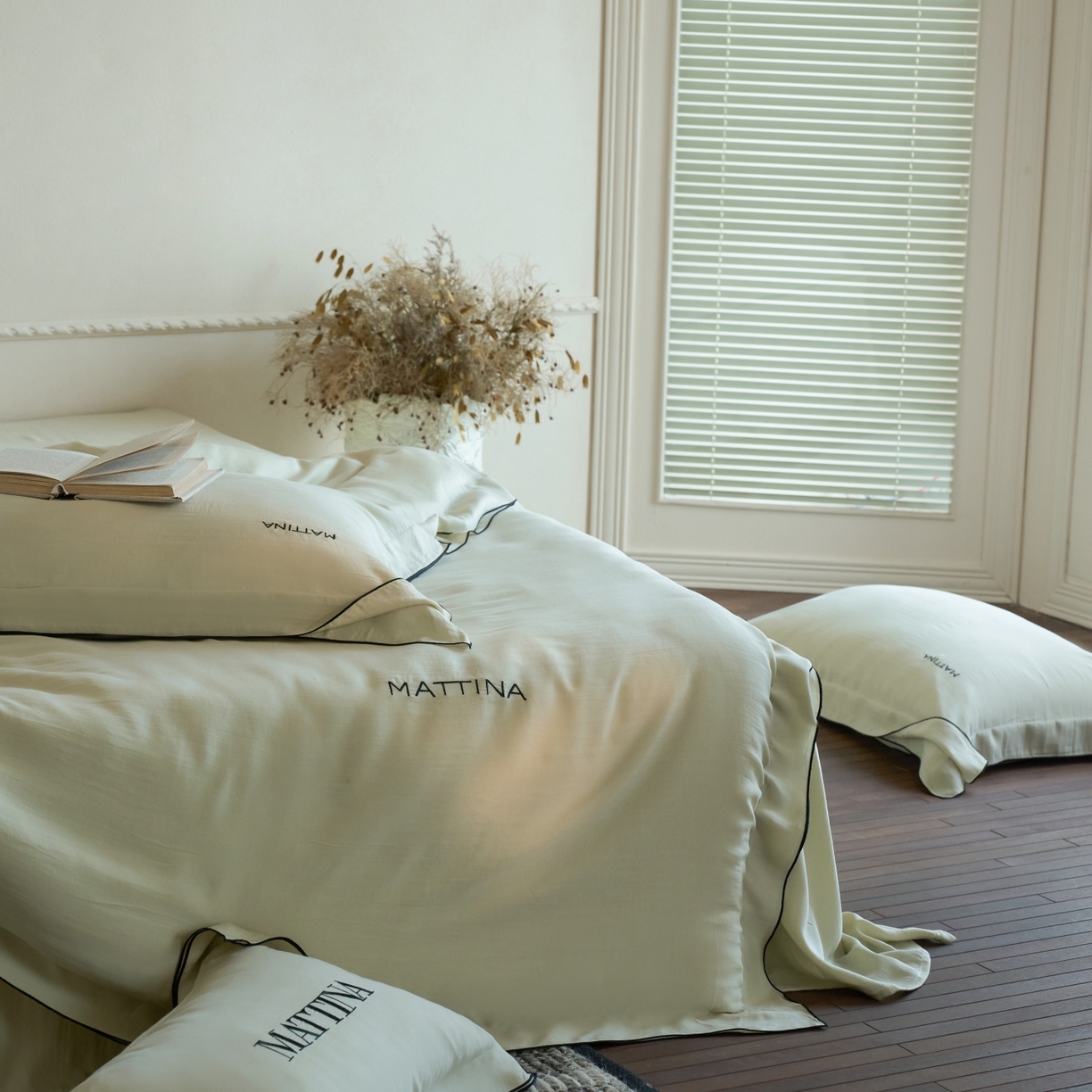 91家纺网 家纺一手货源 找家纺 （总）安莱生活 2026新款天丝砂洗母婴级A类（含报告）轻氧天丝叙“奶芙”刺绣四件套 奶芙系列