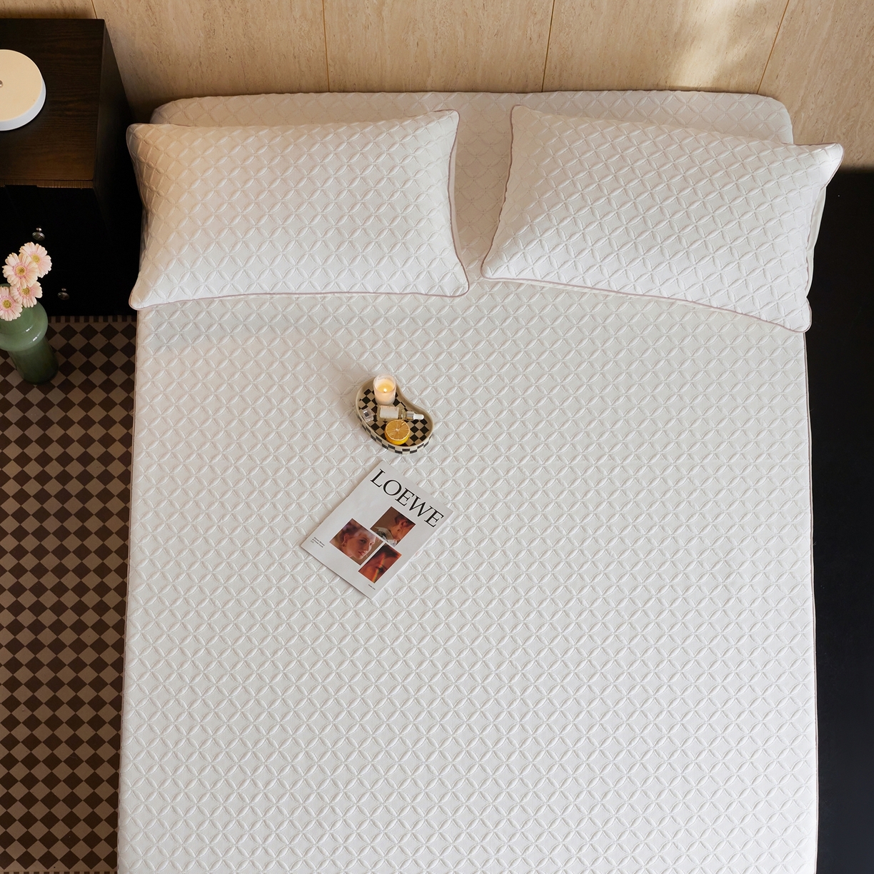 91家纺网 家纺一手货源 找家纺 （总）安莱生活 2026新款A类“冰糕”高分子PE550D床笠款（含银丝款）三件套凉席-第一批