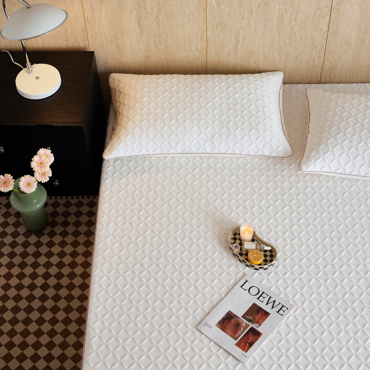 91家纺网 家纺一手货源 找家纺 （总）安莱生活 2026新款A类“冰糕”高分子PE550D床笠款（含银丝款）三件套凉席-第一批