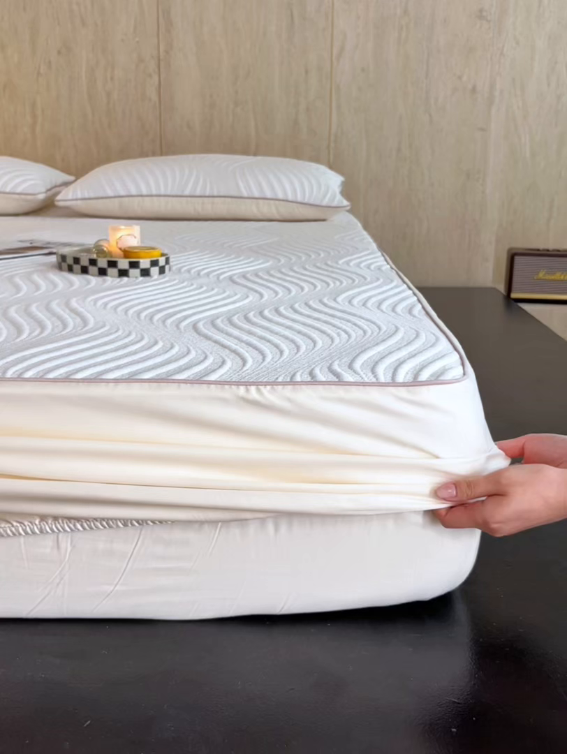 91家纺网 家纺一手货源 找家纺 安莱生活 2026新款A类“冰糕”高分子PE550D床笠款（含银丝款）三件套凉席-第一批 云缦