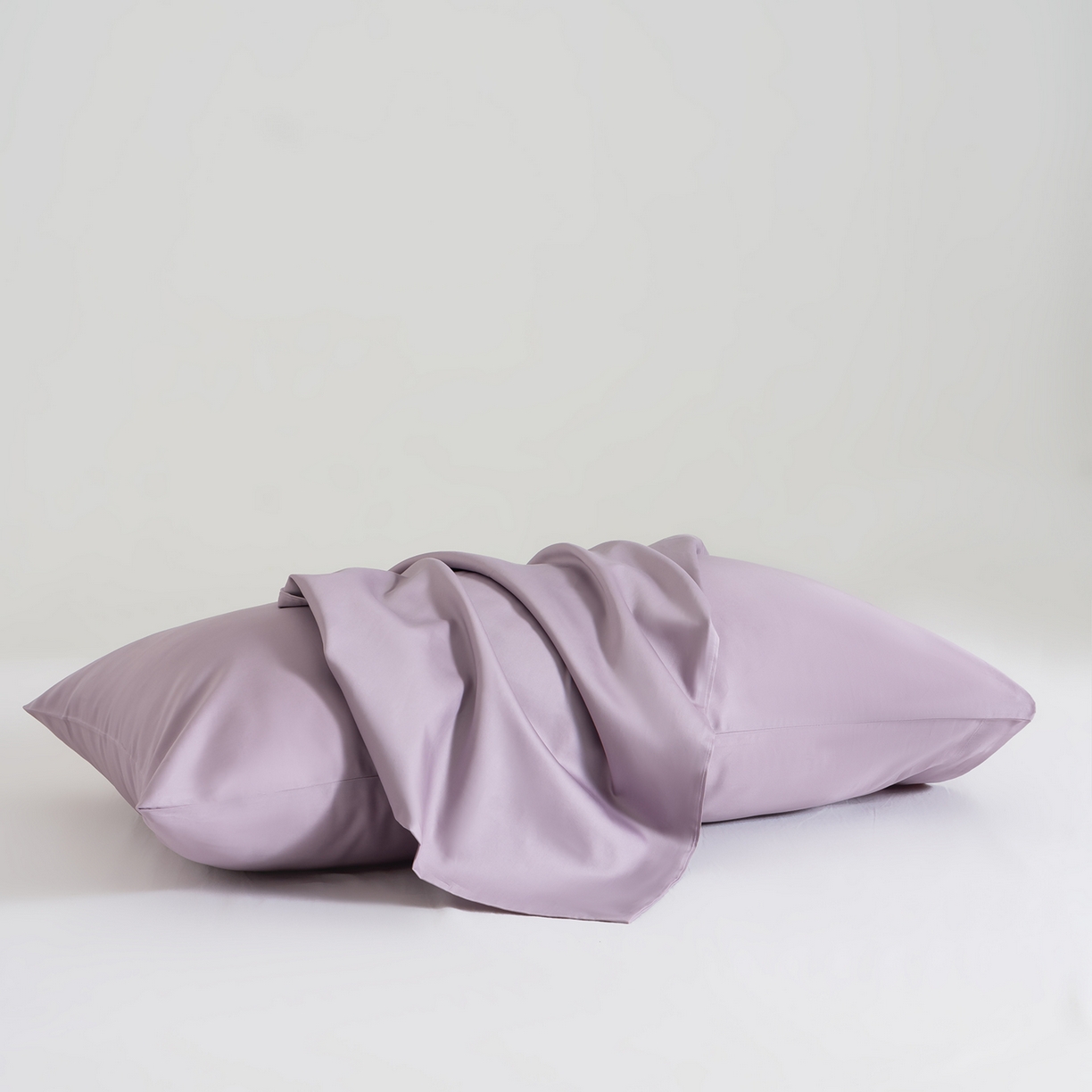 91家纺网 家纺一手货源 找家纺 唯爱品 2026新款60s100%全棉纯色枕套2只装 浅紫色