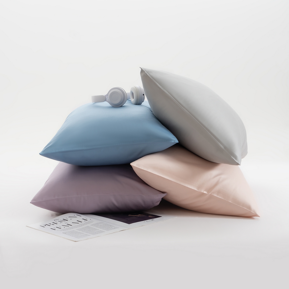 91家纺网 家纺一手货源 找家纺 （总）唯爱品 2026新款60s100%全棉纯色枕套2只装