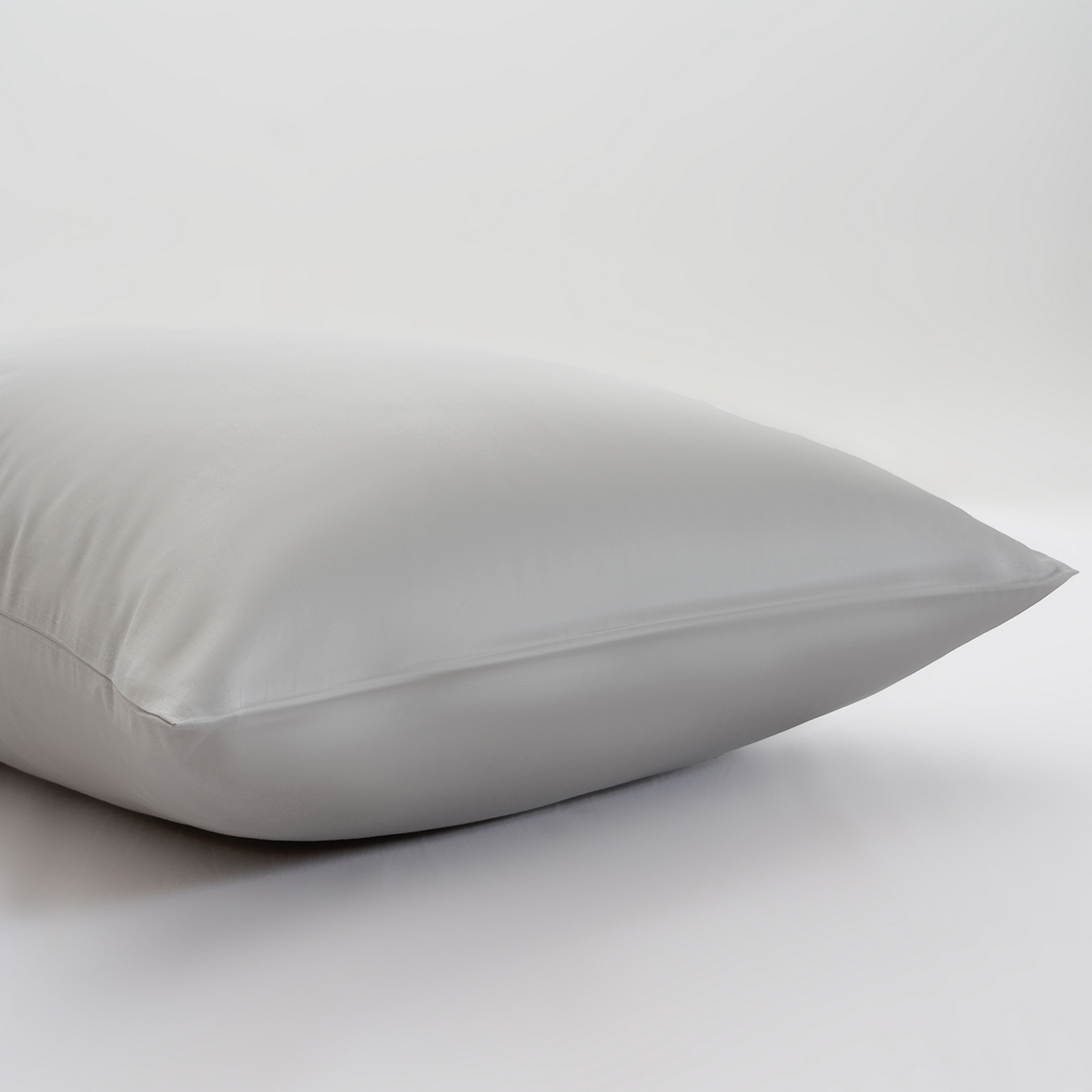 91家纺网 家纺一手货源 找家纺 唯爱品 2026新款60s100%全棉纯色枕套2只装 淡灰色