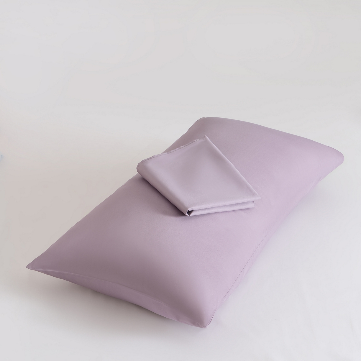 91家纺网 家纺一手货源 找家纺 唯爱品 2026新款60s100%全棉纯色枕套2只装 浅紫色