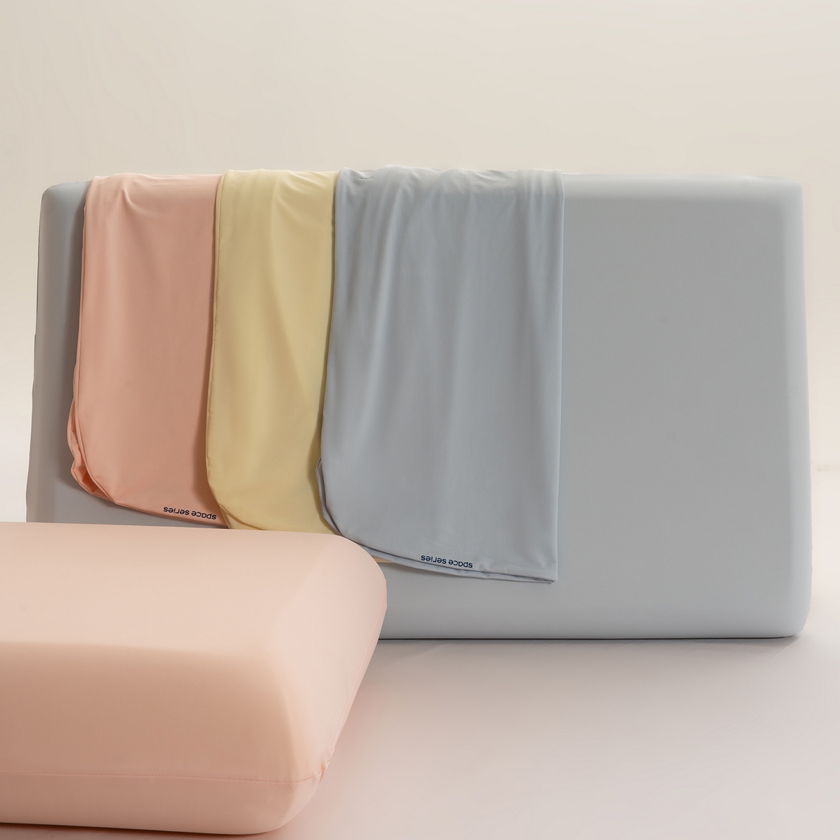 91家纺网 家纺一手货源 找家纺 唯爱品 2026新款锦氨纯色凉感枕套2只装 组合图