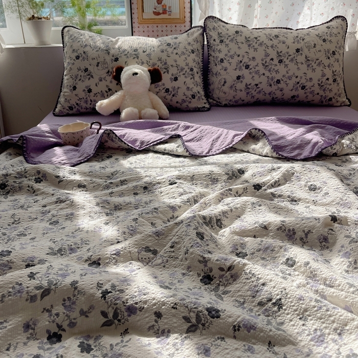 91家纺网 家纺一手货源 找家纺 （总）梵希雅 2026新款三角针泡芙纱夏被四件套-实拍图