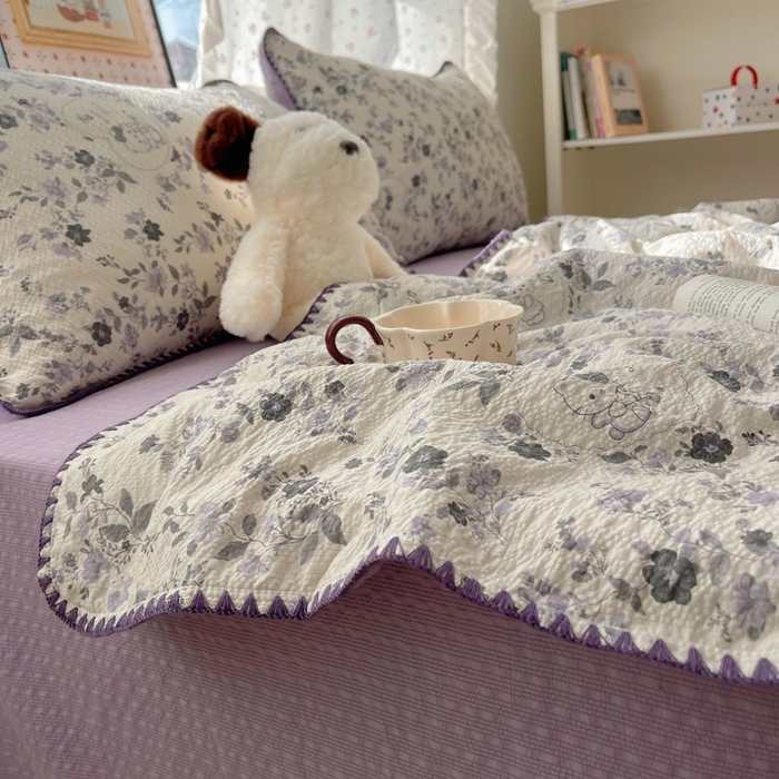 91家纺网 家纺一手货源 找家纺 （总）梵希雅 2026新款三角针泡芙纱夏被四件套-实拍图