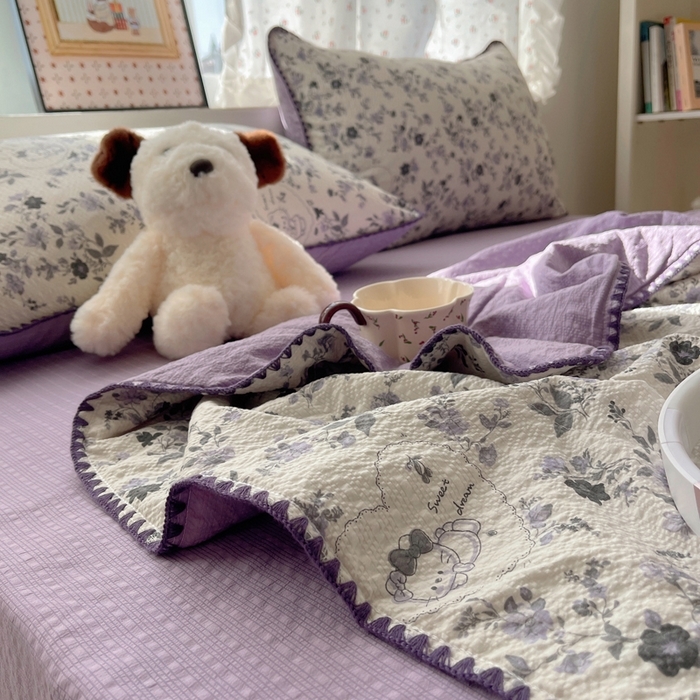 91家纺网 家纺一手货源 找家纺 （总）梵希雅 2026新款三角针泡芙纱夏被四件套-实拍图