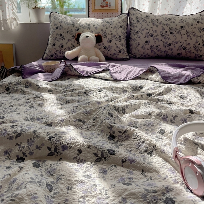 91家纺网 家纺一手货源 找家纺 （总）梵希雅 2026新款三角针泡芙纱夏被四件套-实拍图