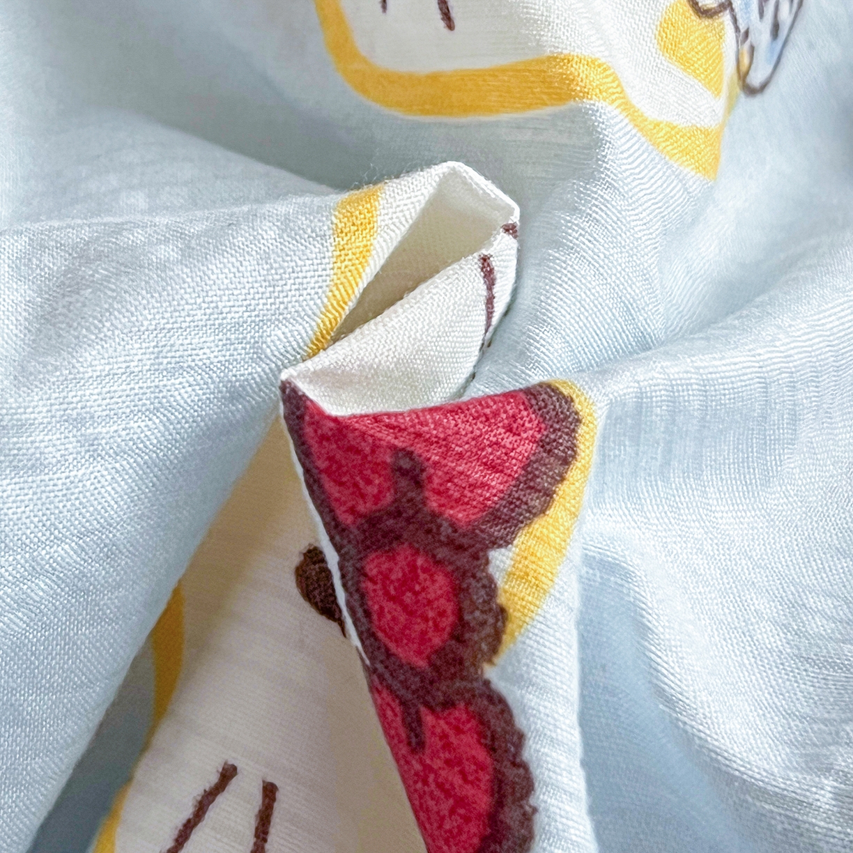 91家纺网 家纺一手货源 找家纺 恒尚居 2026新款泡芙纱四件套贝壳绣边床盖套件单被套床单床笠 【波点奶芙】贝壳边