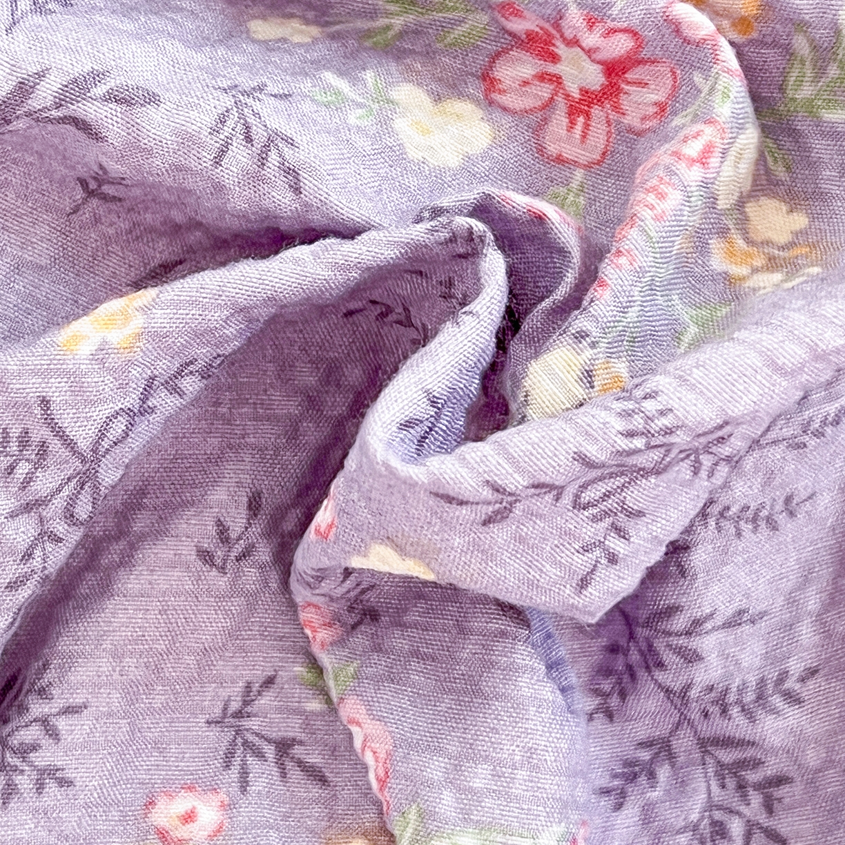 91家纺网 家纺一手货源 找家纺 恒尚居 2026新款泡芙纱四件套贝壳绣边床盖套件单被套床单床笠 【花间紫】贝壳边