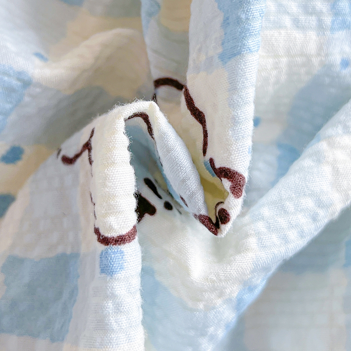 91家纺网 家纺一手货源 找家纺 恒尚居 2026新款泡芙纱四件套贝壳绣边床盖套件单被套床单床笠 【兰格奶狗】贝壳边