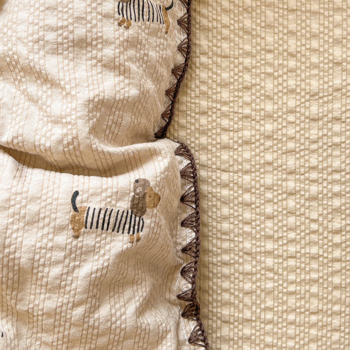 91家纺网 家纺一手货源 找家纺 恒尚居 2026新款泡芙纱四件套贝壳绣边床盖套件单被套床单床笠 【旺财】贝壳边