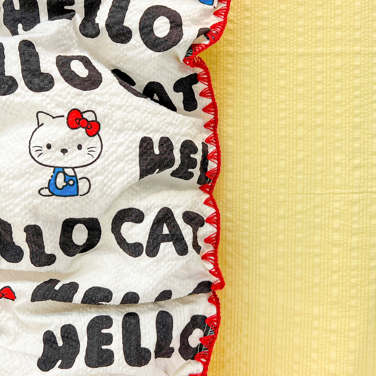 91家纺网 家纺一手货源 找家纺 恒尚居 2026新款泡芙纱四件套贝壳绣边床盖套件单被套床单床笠 【字母喵喵】贝壳边