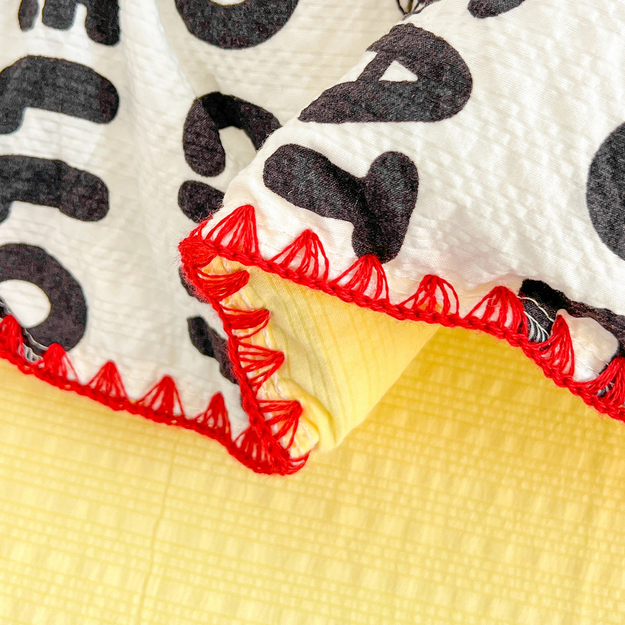 91家纺网 家纺一手货源 找家纺 恒尚居 2026新款泡芙纱四件套贝壳绣边床盖套件单被套床单床笠 【字母喵喵】贝壳边