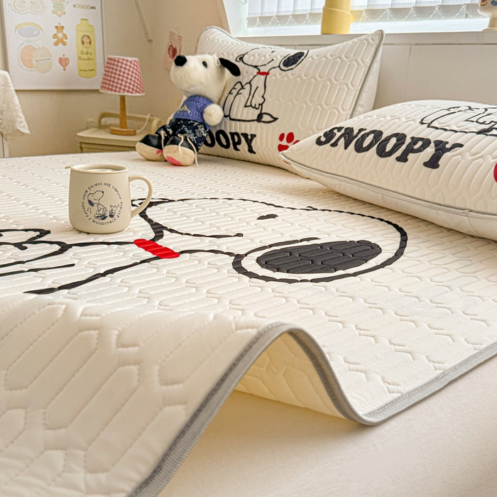 91家纺网 家纺一手货源 找家纺 （总）梓之赫 2026新款史努比凉感丝乳胶凉席席子夏被夏凉被空调被