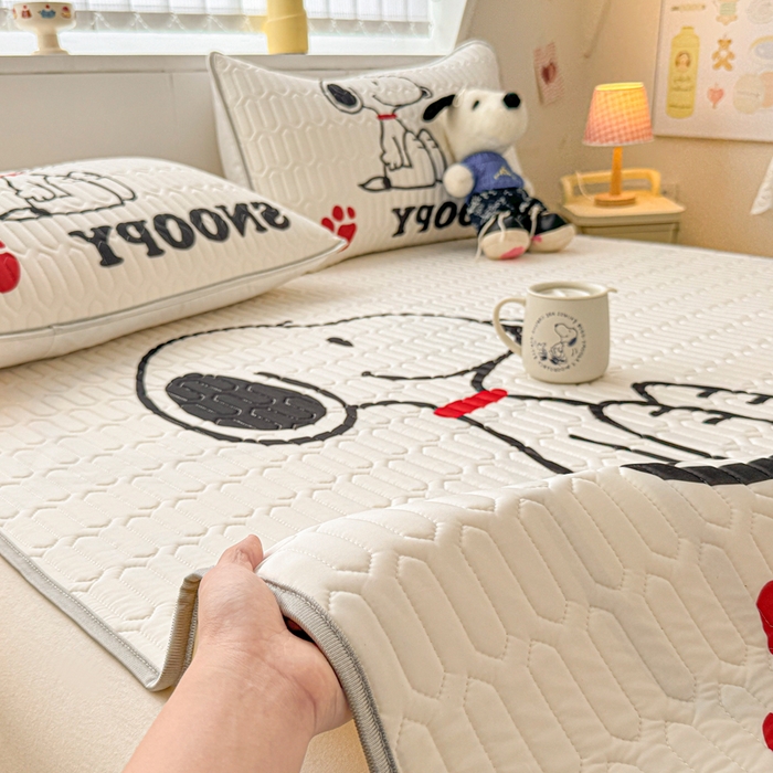 91家纺网 家纺一手货源 找家纺 （总）梓之赫 2026新款史努比凉感丝乳胶凉席席子夏被夏凉被空调被