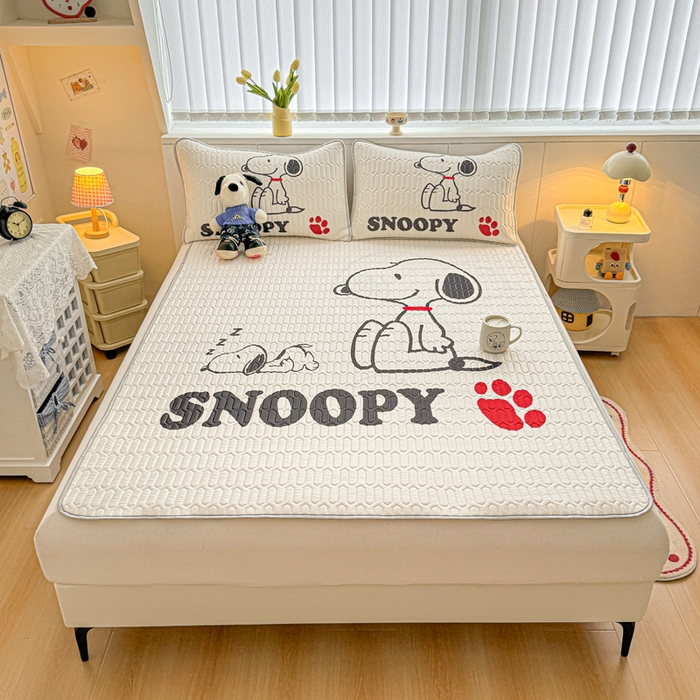 91家纺网 家纺一手货源 找家纺 （总）梓之赫 2026新款史努比凉感丝乳胶凉席席子夏被夏凉被空调被