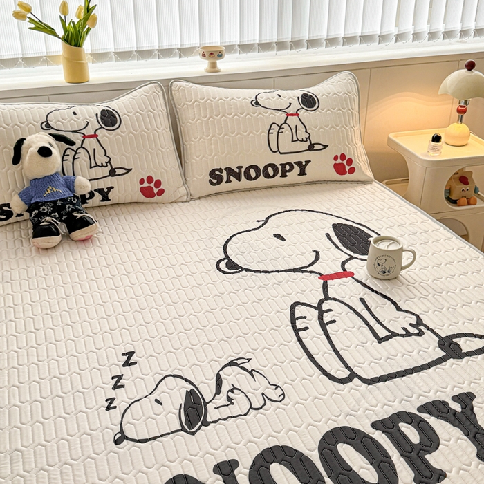 91家纺网 家纺一手货源 找家纺 （总）梓之赫 2026新款史努比凉感丝乳胶凉席席子夏被夏凉被空调被