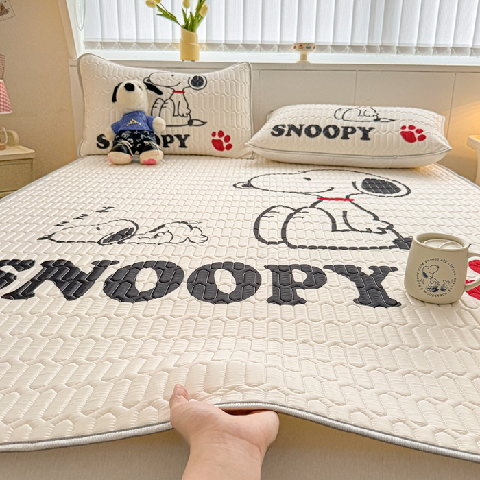 91家纺网 家纺一手货源 找家纺 （总）梓之赫 2026新款史努比凉感丝乳胶凉席席子夏被夏凉被空调被