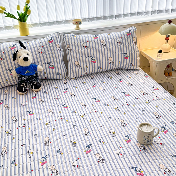 91家纺网 家纺一手货源 找家纺 梓之赫 2026新款史努比凉感丝乳胶凉席席子夏被夏凉被空调被 史努比俱乐部