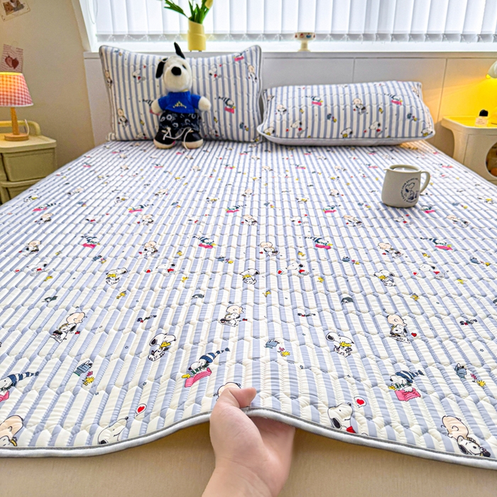 91家纺网 家纺一手货源 找家纺 梓之赫 2026新款史努比凉感丝乳胶凉席席子夏被夏凉被空调被 史努比俱乐部