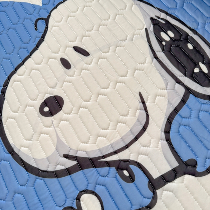 91家纺网 家纺一手货源 找家纺 梓之赫 2026新款史努比凉感丝乳胶凉席席子夏被夏凉被空调被 史努比爱心