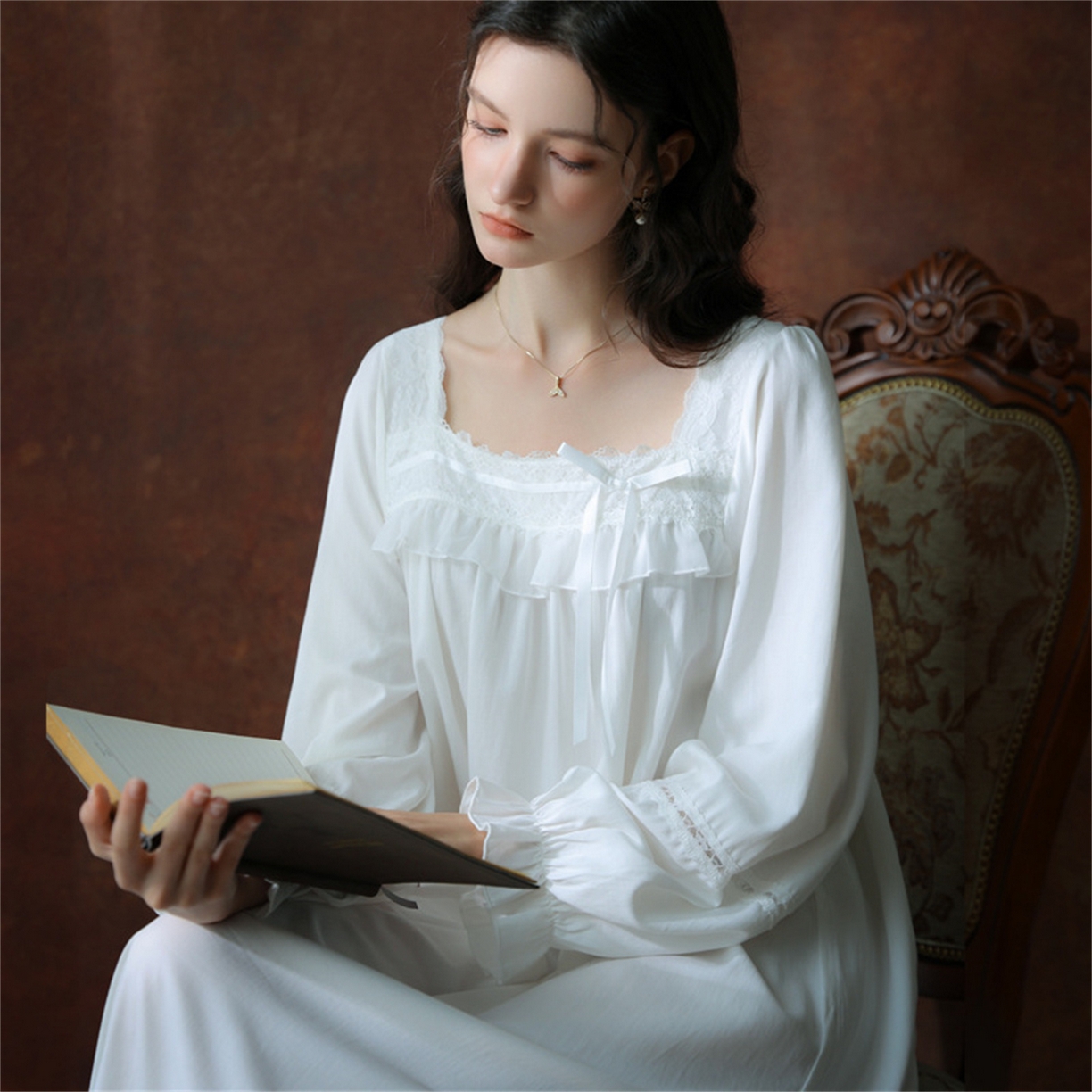 91家纺网 家纺一手货源 找家纺 洛兰沙家居馆 2026新款睡裙短袖新品宽松大码短裙女夏宫廷甜美公主可爱批发睡衣家居服 花色10