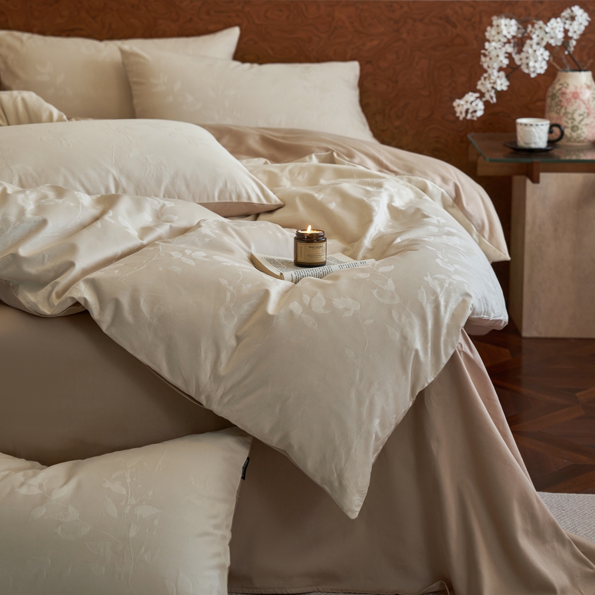 91家纺网 家纺一手货源 找家纺 （总）亿梵家居 2026新款100支长绒棉纯棉厚织大提花四件套