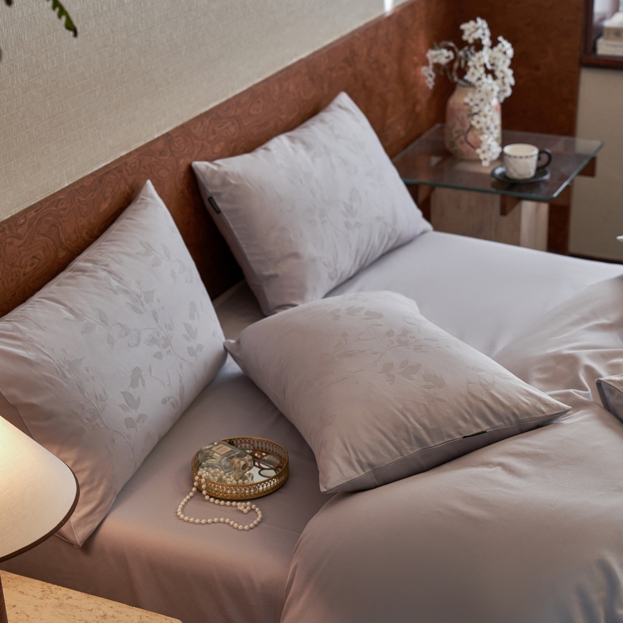 91家纺网 家纺一手货源 找家纺 （总）亿梵家居 2026新款100支长绒棉纯棉厚织大提花四件套