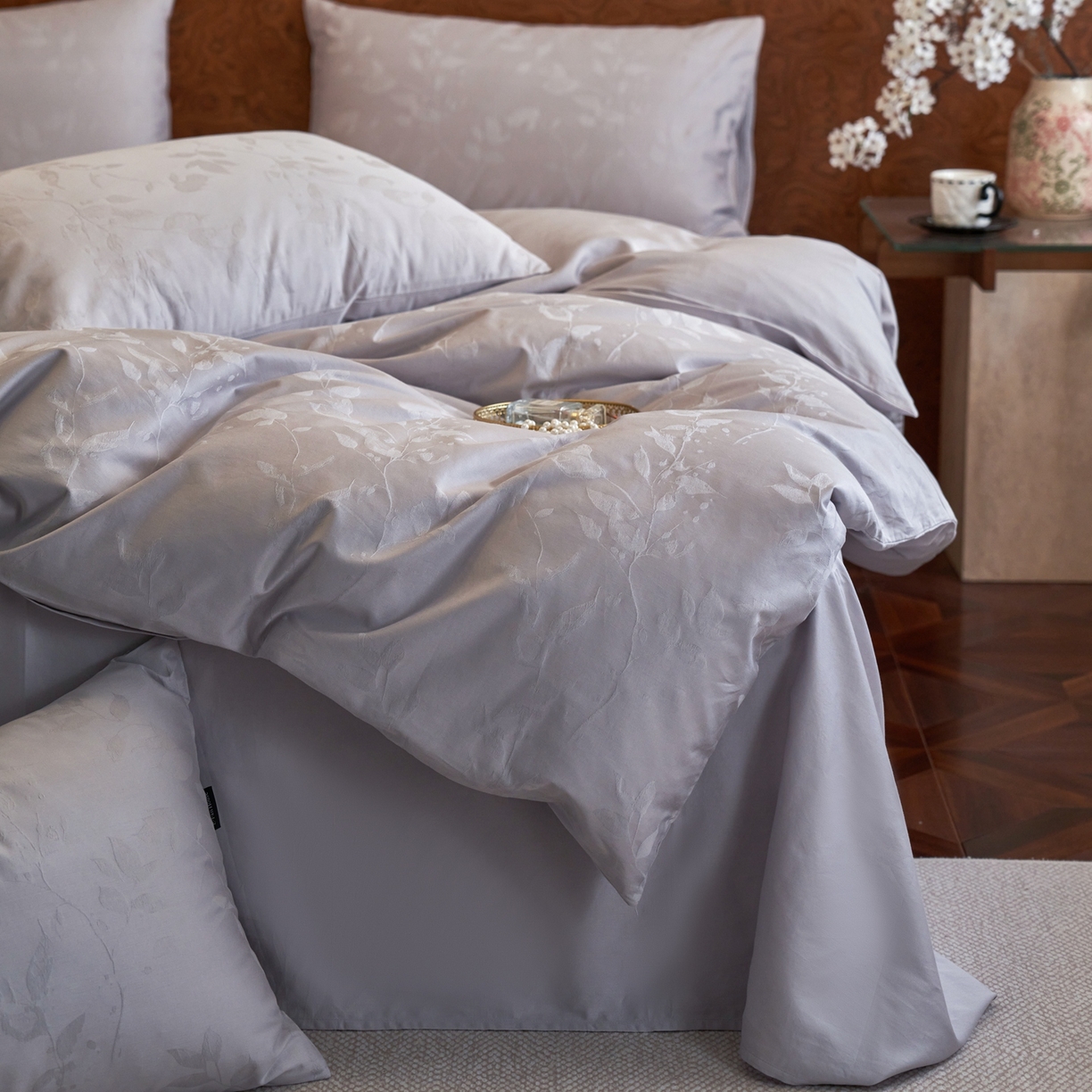 91家纺网 家纺一手货源 找家纺 （总）亿梵家居 2026新款100支长绒棉纯棉厚织大提花四件套