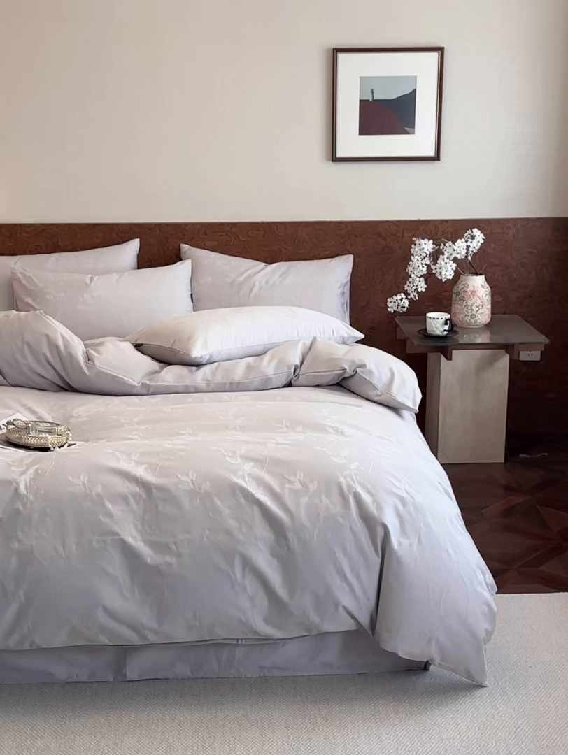 91家纺网 家纺一手货源 找家纺 （总）亿梵家居 2026新款100支长绒棉纯棉厚织大提花四件套