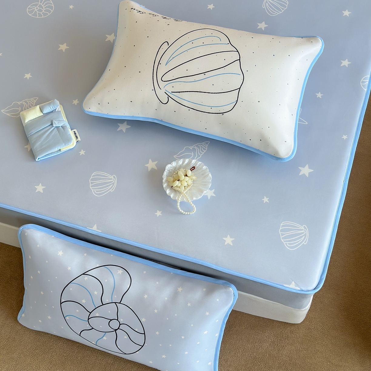 91家纺网 家纺一手货源 找家纺 （总）桃喜 2026新款数码印花冰纤维牛奶丝凉席