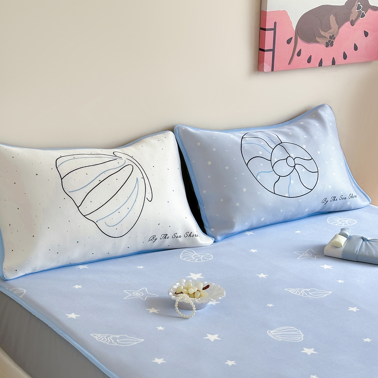 91家纺网 家纺一手货源 找家纺 （总）桃喜 2026新款数码印花冰纤维牛奶丝凉席