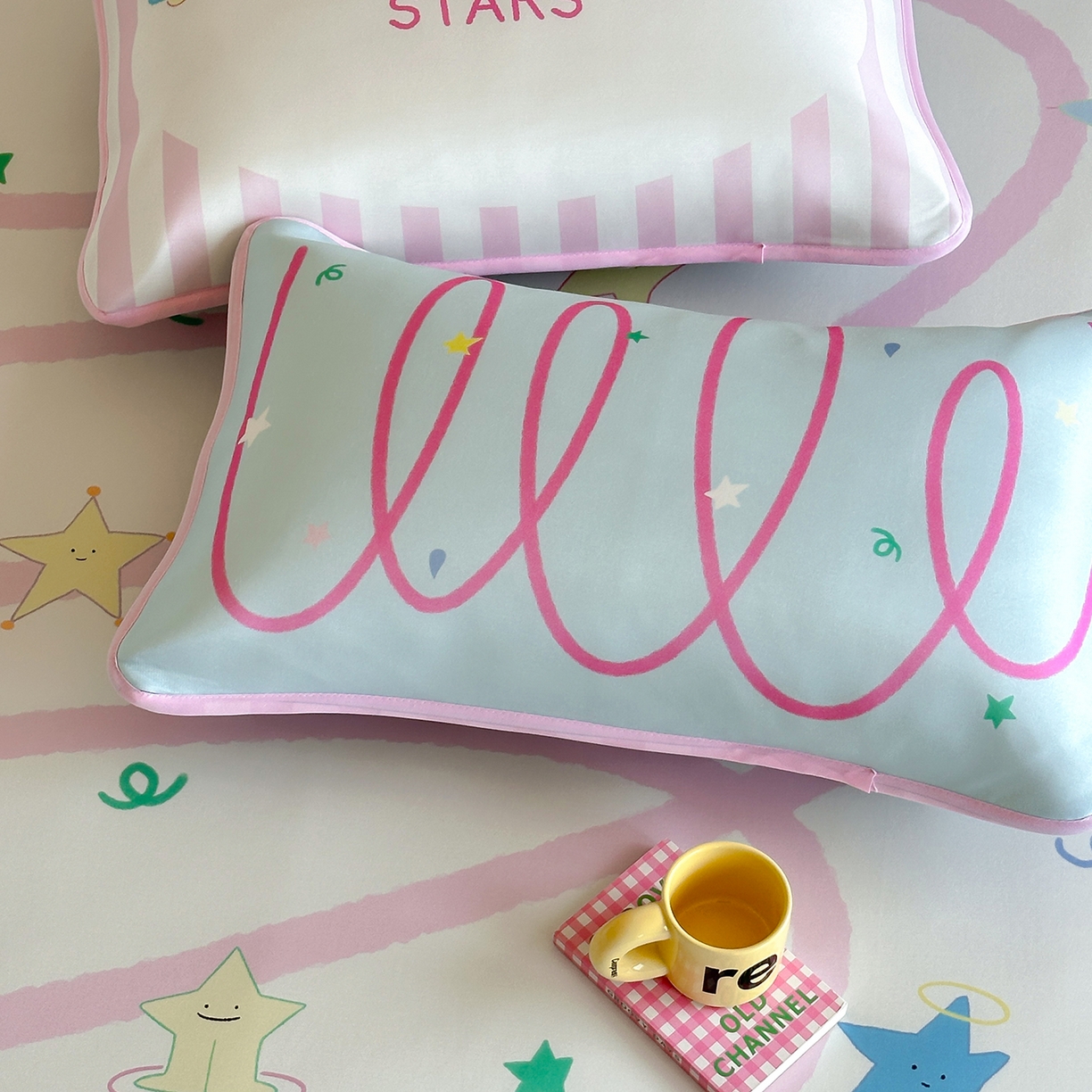 91家纺网 家纺一手货源 找家纺 桃喜 2026新款数码印花冰纤维牛奶丝凉席 梦幻流星带