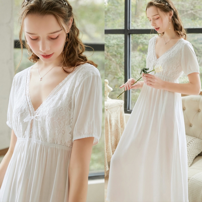 91家纺网 家纺一手货源 找家纺 （总）洛兰沙家居馆 2026新款清仓捡漏法式春夏睡裙少女薄款宽松大码跨境出口批发家居服尺码联系工厂客服