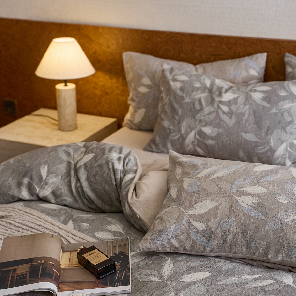 91家纺网 家纺一手货源 找家纺 （总）安莱生活 2026新品色织棉麻大提花四件套蔓藤浮雕复古被套床单床品