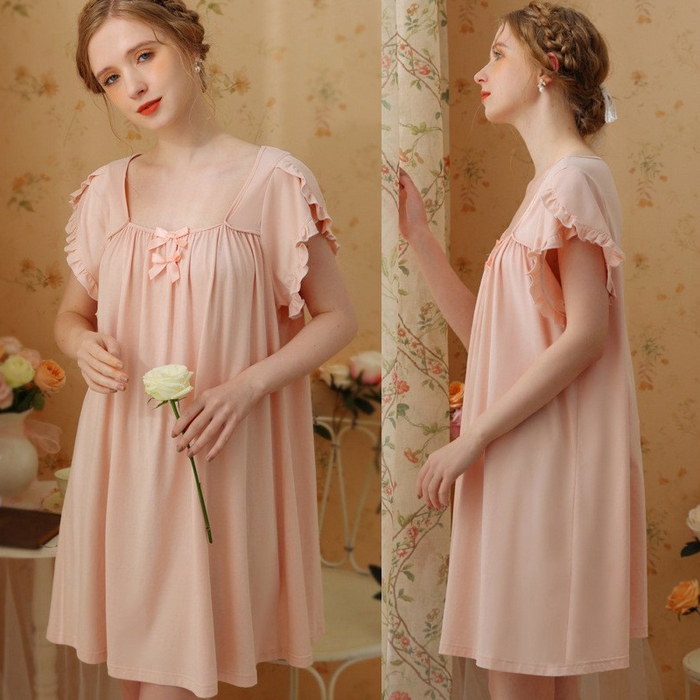 91家纺网 家纺一手货源 找家纺 （总）洛兰沙家居馆 2026新款清仓捡漏法式春夏睡裙少女薄款宽松大码跨境出口批发家居服尺码联系工厂客服