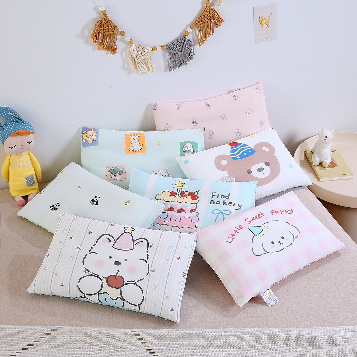 91家纺网 家纺一手货源 找家纺 （总）珍贝家纺 2026新款A面凉感丝+B面豆豆绒枕头枕套+枕芯儿童枕学生枕枕头枕芯