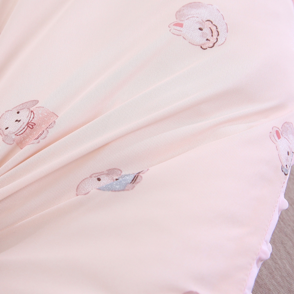 91家纺网 家纺一手货源 找家纺 珍贝家纺 2026新款A面凉感丝+B面豆豆绒枕头枕套+枕芯儿童枕学生枕枕头枕芯 凉感--开心兔