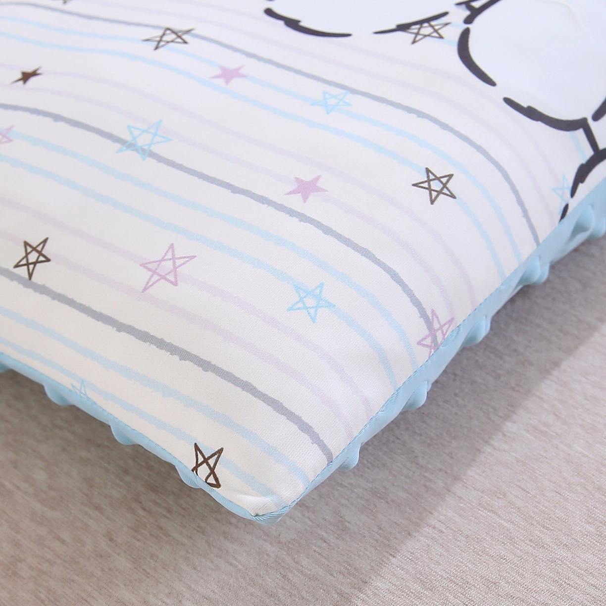 91家纺网 家纺一手货源 找家纺 珍贝家纺 2026新款A面凉感丝+B面豆豆绒枕头枕套+枕芯儿童枕学生枕枕头枕芯 凉感--西瓜地