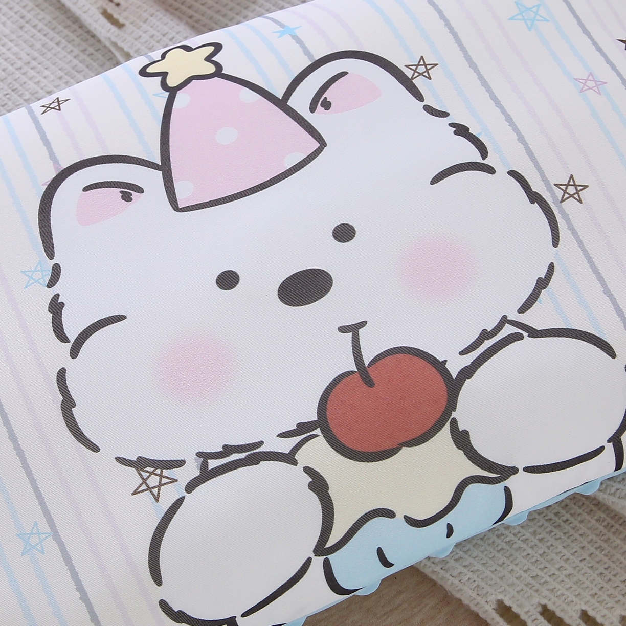 91家纺网 家纺一手货源 找家纺 珍贝家纺 2026新款A面凉感丝+B面豆豆绒枕头枕套+枕芯儿童枕学生枕枕头枕芯 凉感--西瓜地