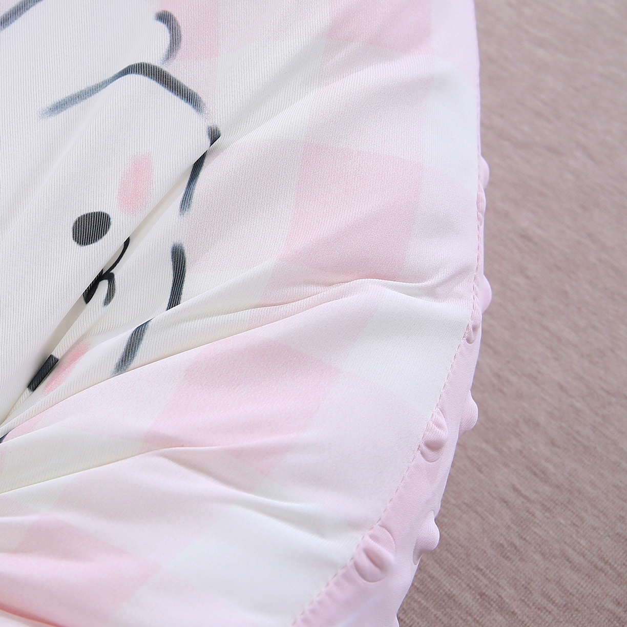 91家纺网 家纺一手货源 找家纺 珍贝家纺 2026新款A面凉感丝+B面豆豆绒枕头枕套+枕芯儿童枕学生枕枕头枕芯 凉感--小比熊