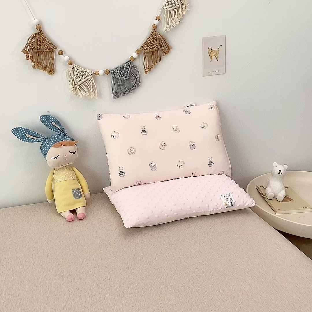 91家纺网 家纺一手货源 找家纺 （总）珍贝家纺 2026新款A面凉感丝+B面豆豆绒枕头枕套+枕芯儿童枕学生枕枕头枕芯