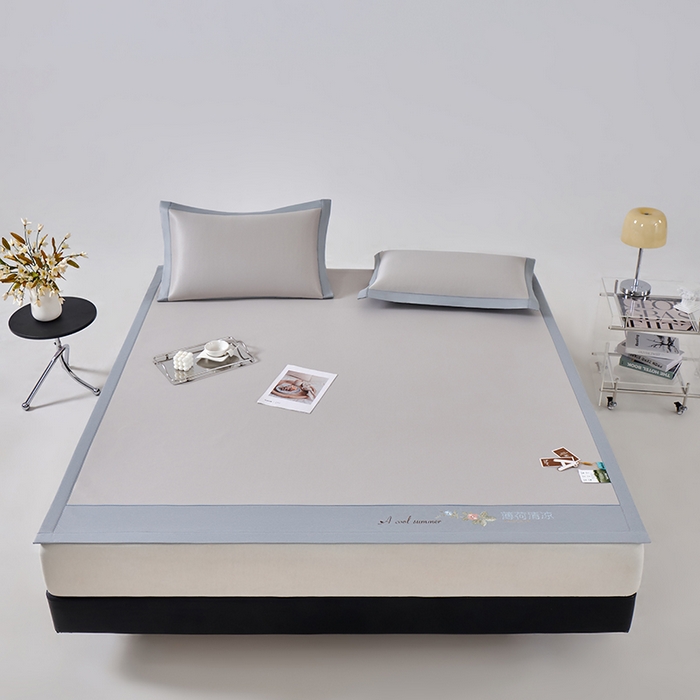 小牛席业 2026春夏新款双PE高凉感-薄荷清凉冰丝席席子凉席 香槟