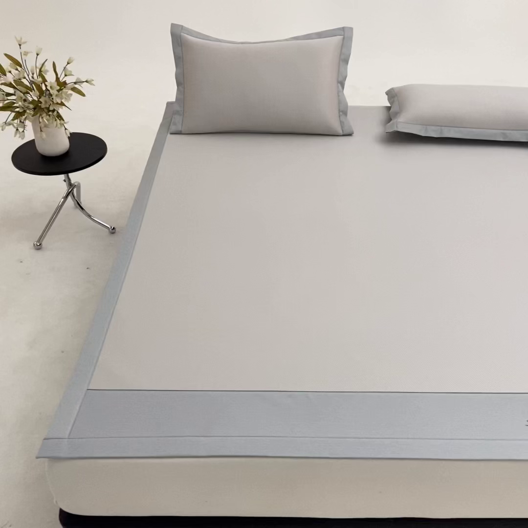 91家纺网 家纺一手货源 找家纺 小牛席业 2026春夏新款双PE高凉感-薄荷清凉冰丝席席子凉席 香槟